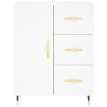 Stylish Highboard White 69.5x34x180 cm | HipoMarket