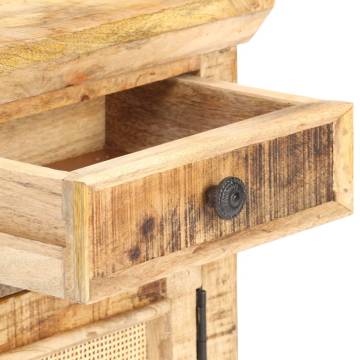 Solid Mango Wood Bed Cabinet - Rustic Style | HipoMarket