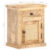 Solid Mango Wood Bed Cabinet - Rustic Style | HipoMarket