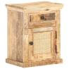 Solid Mango Wood Bed Cabinet - Rustic Style | HipoMarket