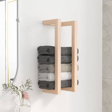 Stylish Solid Wood Pine Towel Rack - 23x18x60 cm