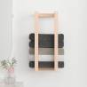 Stylish Solid Wood Pine Towel Rack - 23x18x60 cm