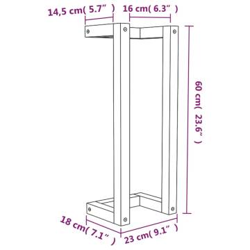 Stylish Solid Wood Pine Towel Rack - 23x18x60 cm