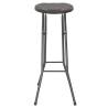 Folding Bar Stools Set of 2 - HDPE & Steel, Rattan Look