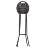 Folding Bar Stools Set of 2 - HDPE & Steel, Rattan Look