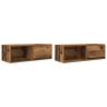 Stylish TV Cabinets - 2 Pcs Old Wood | Hipomarket UK