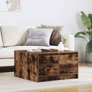 Coffee Table with Drawers - Smoked Oak | Hipomarket