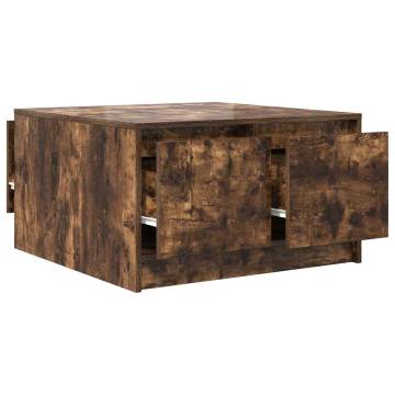 Coffee Table with Drawers - Smoked Oak | Hipomarket