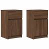 Stylish Brown Oak Bedside Cabinets - 2 pcs | HipoMarket UK