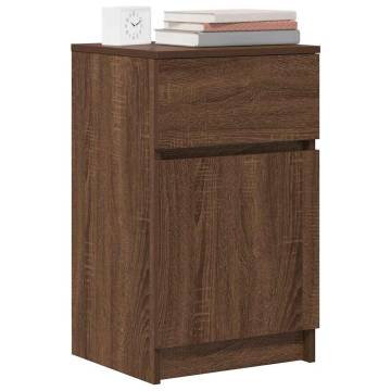 Stylish Brown Oak Bedside Cabinets - 2 pcs | HipoMarket UK