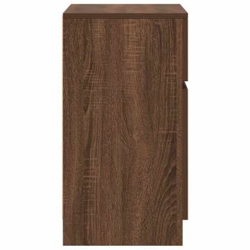 Stylish Brown Oak Bedside Cabinets - 2 pcs | HipoMarket UK