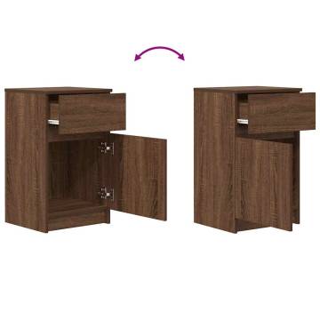 Stylish Brown Oak Bedside Cabinets - 2 pcs | HipoMarket UK