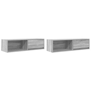 TV Cabinets 2 pcs Grey Sonoma - Stylish & Functional Storage