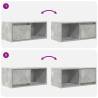 Stylish Concrete Grey TV Cabinets - Set of 2 | HipoMarket