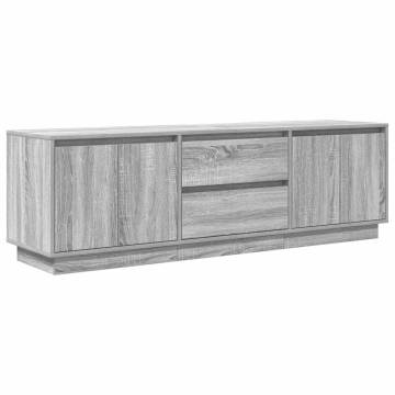 Stylish TV Cabinet with LED Lights - Grey Sonoma 160.5x41x50 cm