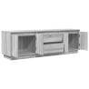 Stylish TV Cabinet with LED Lights - Grey Sonoma 160.5x41x50 cm