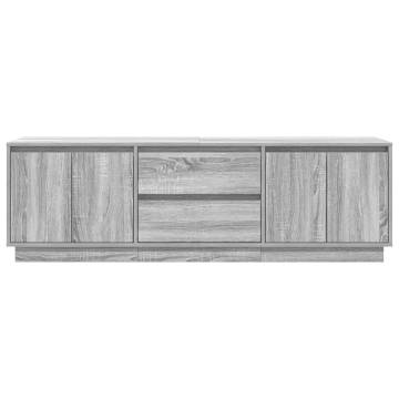 Stylish TV Cabinet with LED Lights - Grey Sonoma 160.5x41x50 cm