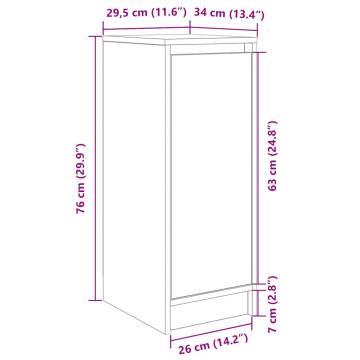 Shoe Cabinet Concrete Grey 29.5x34x76 cm - Hipomarket