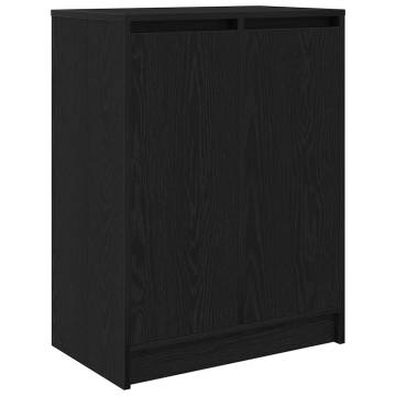 Shoe Cabinet Black Oak - Stylish Storage Solution | Hipo Market