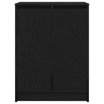 Shoe Cabinet Black Oak - Stylish Storage Solution | Hipo Market