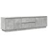 Stylish TV Cabinet with LED Lights - Concrete Grey, 193.5x41cm