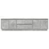 Stylish TV Cabinet with LED Lights - Concrete Grey, 193.5x41cm