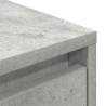 Stylish TV Cabinet with LED Lights - Concrete Grey, 193.5x41cm