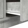 Stylish TV Cabinet with LED Lights - Concrete Grey, 193.5x41cm