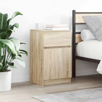 Stylish Sonoma Oak Bedside Cabinets - Set of 2 | HipoMarket UK