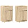 Stylish Sonoma Oak Bedside Cabinets - Set of 2 | HipoMarket UK