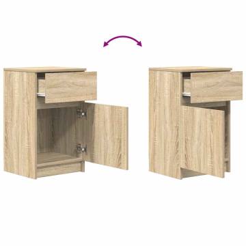 Stylish Sonoma Oak Bedside Cabinets - Set of 2 | HipoMarket UK