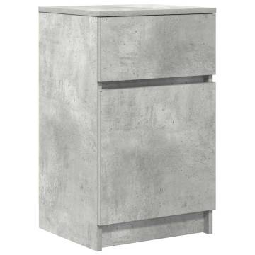 Stylish Bedside Cabinets 2 pcs Concrete Grey | HIPO Market