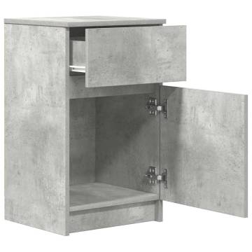 Stylish Bedside Cabinets 2 pcs Concrete Grey | HIPO Market