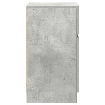 Stylish Bedside Cabinets 2 pcs Concrete Grey | HIPO Market