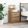 Stylish Artisan Oak Bedside Cabinets with 2 Drawers - Set of 2