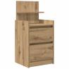 Stylish Artisan Oak Bedside Cabinets with 2 Drawers - Set of 2