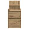 Stylish Artisan Oak Bedside Cabinets with 2 Drawers - Set of 2