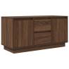 Stylish TV Cabinet with LED Lights - Brown Oak 100x41x50 cm