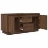 Stylish TV Cabinet with LED Lights - Brown Oak 100x41x50 cm