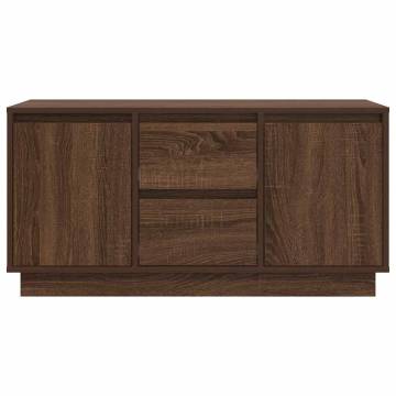 Stylish TV Cabinet with LED Lights - Brown Oak 100x41x50 cm