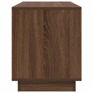 Stylish TV Cabinet with LED Lights - Brown Oak 100x41x50 cm