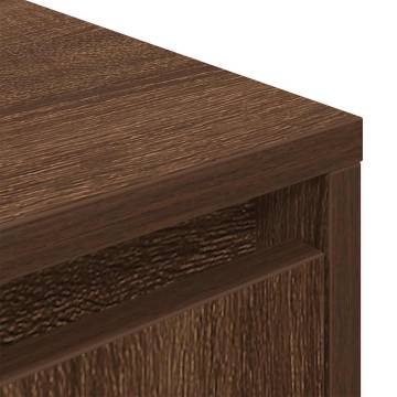 Stylish TV Cabinet with LED Lights - Brown Oak 100x41x50 cm