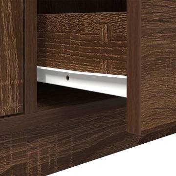 Stylish TV Cabinet with LED Lights - Brown Oak 100x41x50 cm