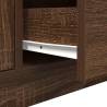 Stylish TV Cabinet with LED Lights - Brown Oak 100x41x50 cm