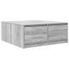 Stylish Grey Sonoma Coffee Table with Drawers - 100x100 cm