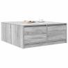 Stylish Grey Sonoma Coffee Table with Drawers - 100x100 cm