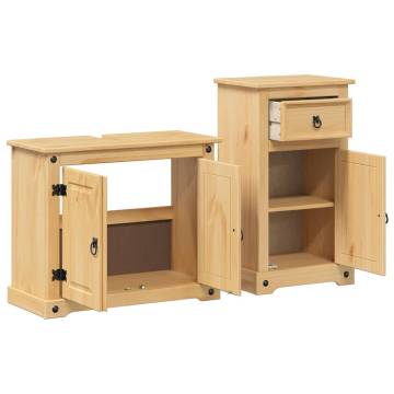 2 Piece Corona Bathroom Furniture Set | Solid Wood Pine