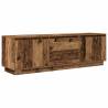 Stylish LED TV Cabinet - Old Wood 160.5x41x50 cm