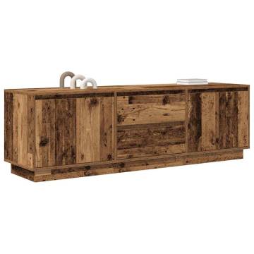 Stylish LED TV Cabinet - Old Wood 160.5x41x50 cm