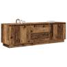 Stylish LED TV Cabinet - Old Wood 160.5x41x50 cm